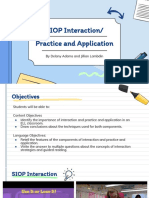 Siop Interaction Practice and Application
