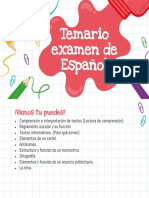 Temario Español 1 PDF