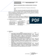 Formato de Terminos de Referencia para La Contratación de Terceros 1. Dependencia