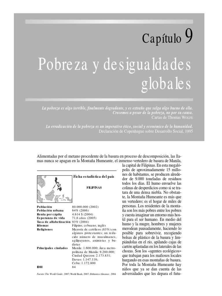 05 Pobreza y Desigualdades Globales | PDF | Pobreza | Pobreza e indigencia
