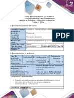 Guía de Actividades y Rúbrica de Evaluación - Tarea 4 - Blog