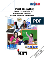 MAPEH (Health) : Quarter 1 - Module 2: Consumer Health: Health Service Providers