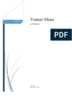 Venturi Meter: Lab Report