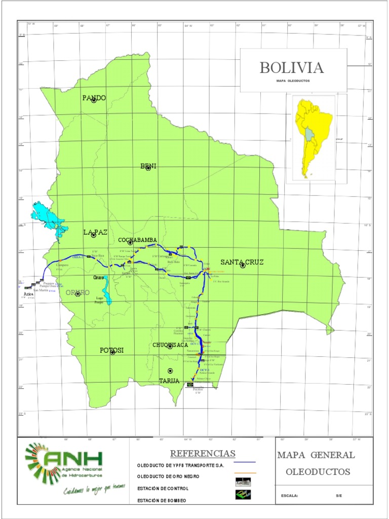 Mapa de Oleoductos de Bolivia | PDF | Bolivia