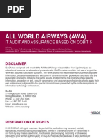 All World Airways (Awa) : It Audit and Assurance Based On Cobit 5