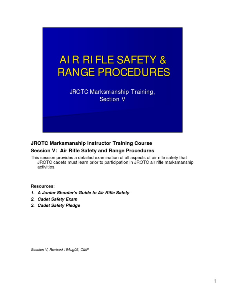 5.1-Air Rifle Safety | PDF | Trigger (Firearms) | Gun Barrel