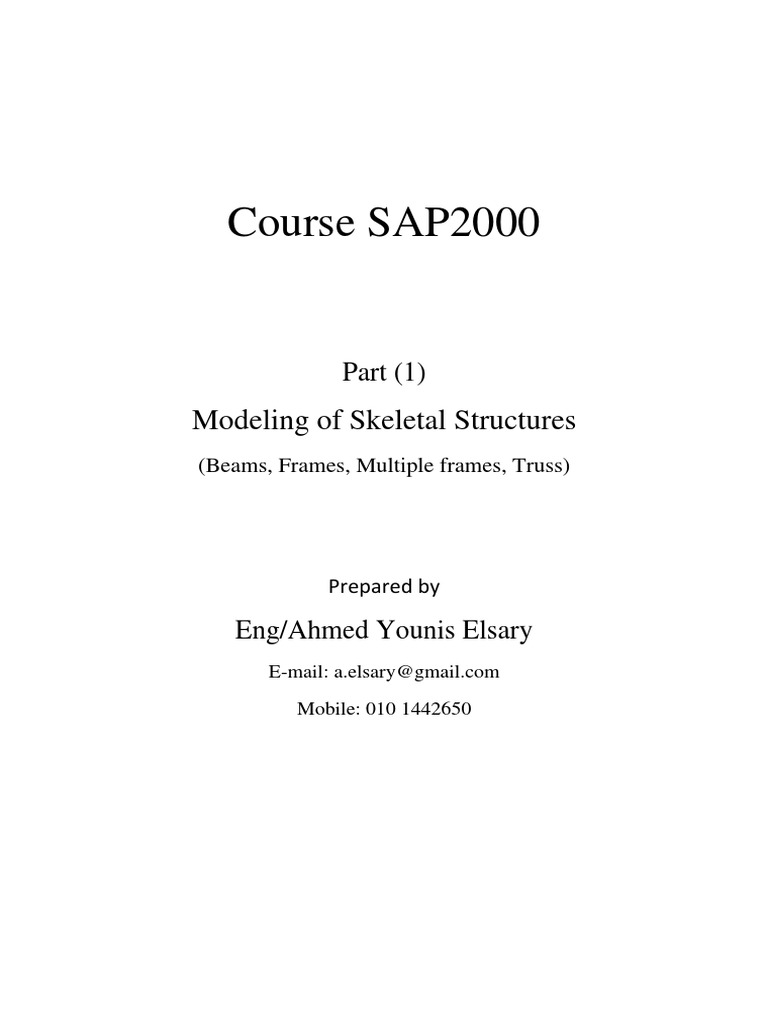 SAP2000 Course: Structural Modeling Guide | PDF