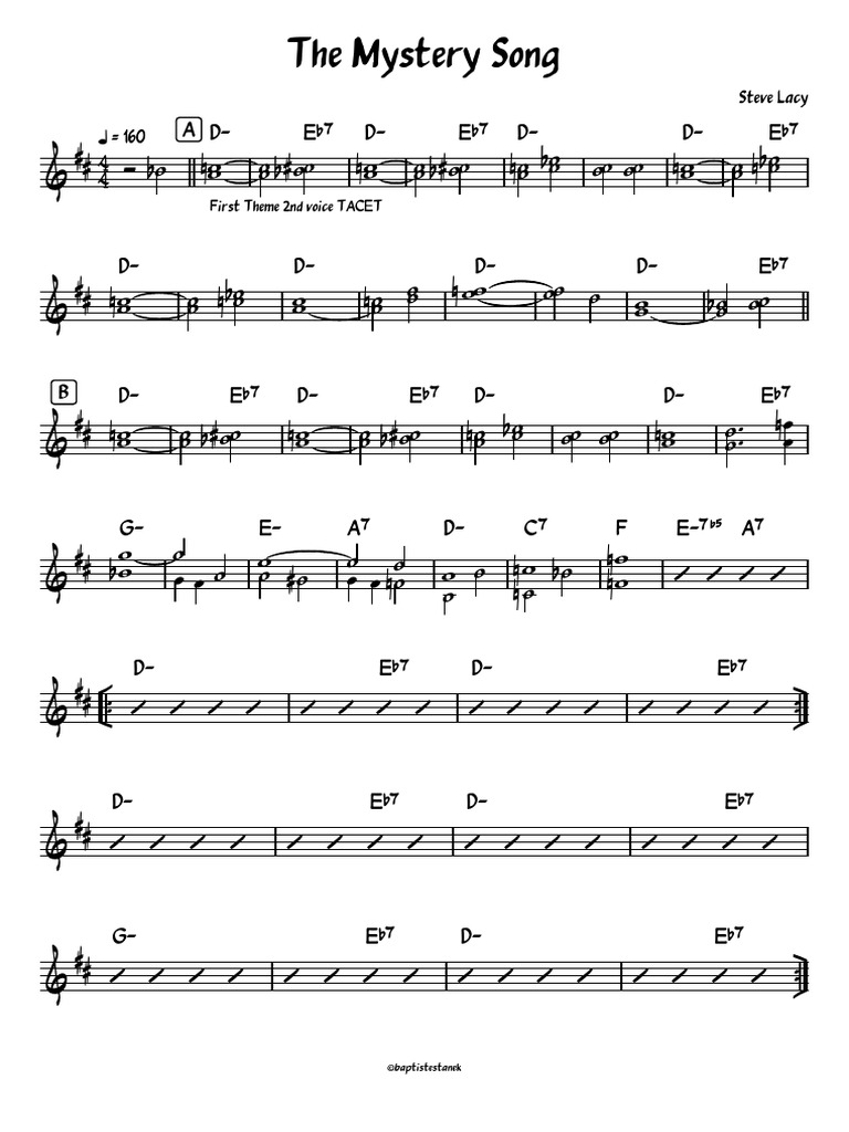 The Mystery Song: E D-D - E D - E D | PDF
