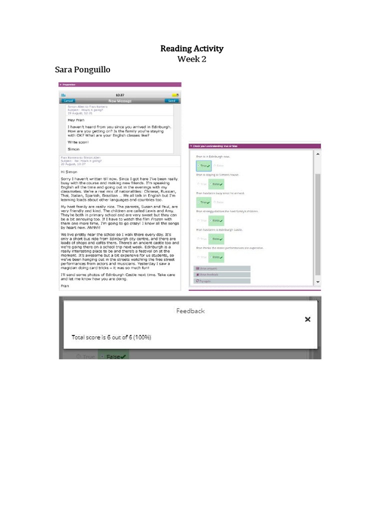 Reading Activity Week 2 | PDF