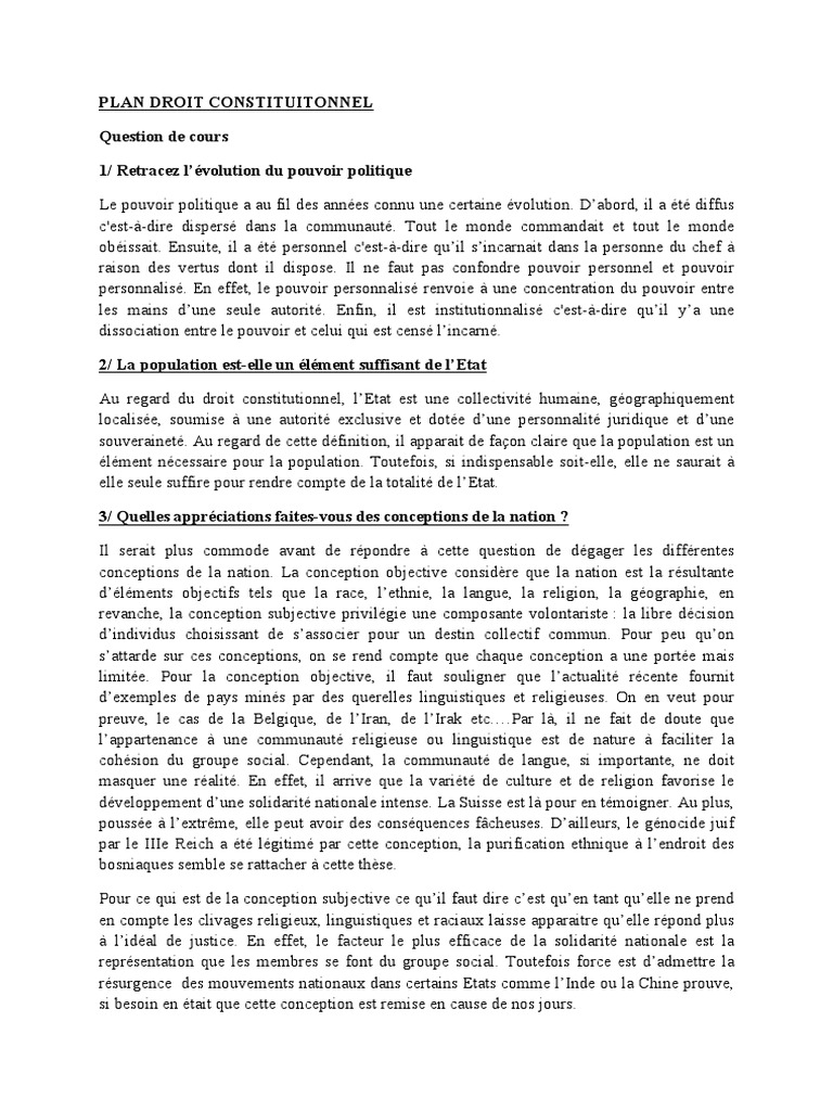 Le Peuple Est Il Souverain Lorsqu il Est Représenté Dissertation Dissertation Corrigée | PDF | Souveraineté | État