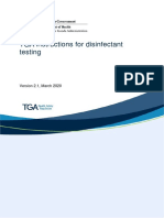 Tga Instructions Disinfectant Testing PDF
