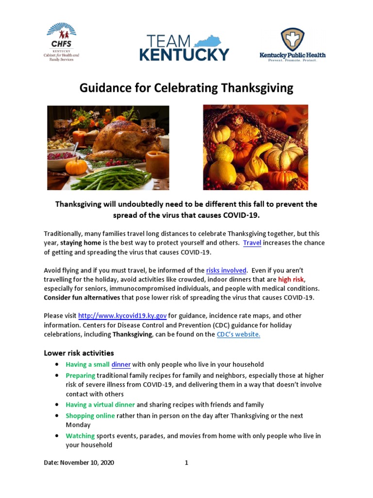 Thanksgiving Guidance Thanksgiving Risk
