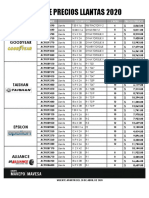 Lista de Precios Llantas Abril 2020 PDF