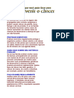 Dicas para Prevenção Do Cancer