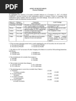 Audit of Receivables Practice Problems Problem No.1