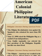 American Colonial Philippine Literature