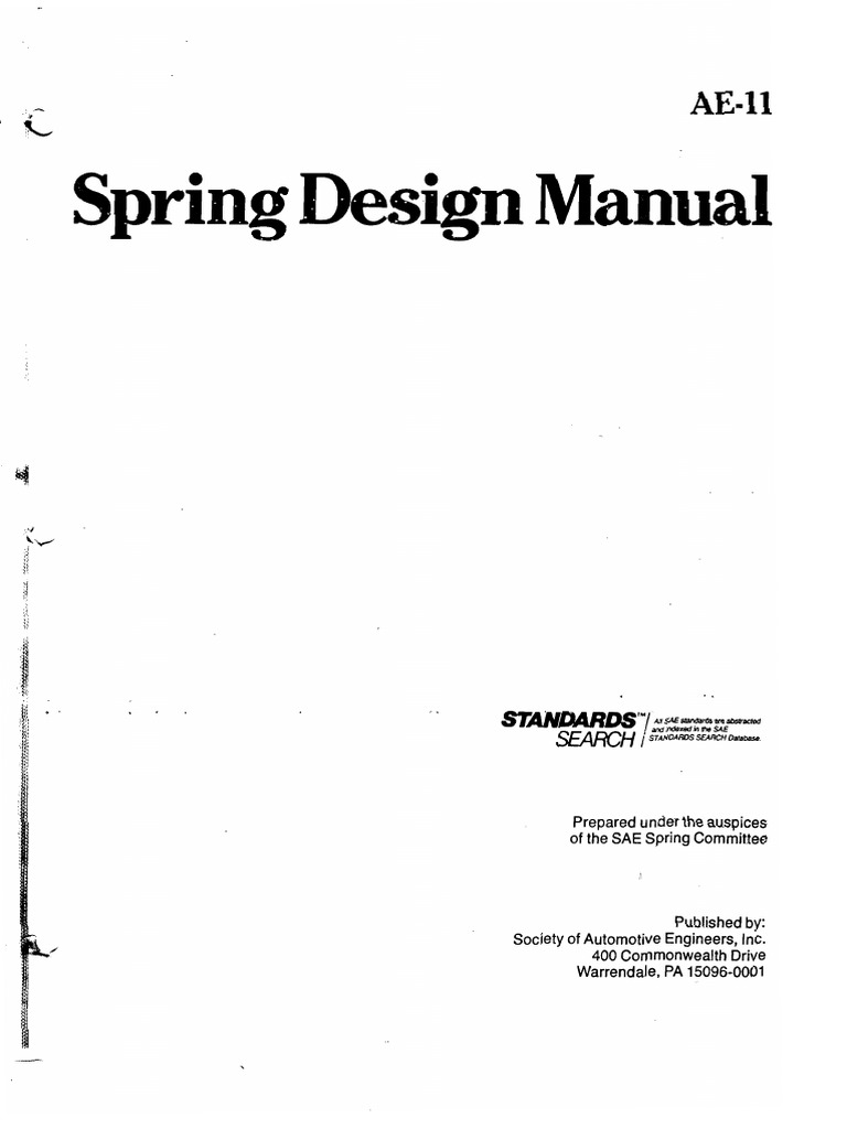 Spring Design Manual - SAE PDF | PDF
