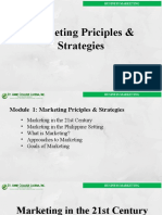 Marketing Priciples & Strategies