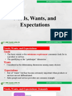 Needs, Wants, and Expectations