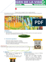 El Origen de La Vida para Segundo Grado de Secundaria