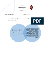 Instructions: Using A Venn Diagram, Compare and Contrast Eastern Orthodox Church and Roman Catholic Church