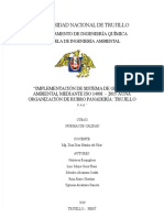 PDF Implementacion de Sistema de Gestion Ambiental Mediante Iso 14001 2015 A Una Organizacion de Rubro Panaderia Trujillo Pandocx