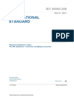 International Standard: Electrical Installations in Ships - Part 306: Equipment - Luminaires and Lighting Accessories