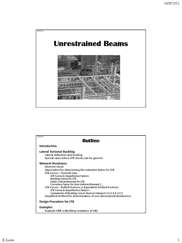 Unrestrained Beam Buckling Analysis | PDF | Buckling | Beam (Structure)