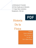 HISTORIA DE LA FISICA