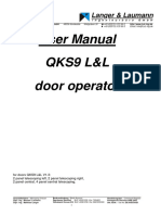 User Manual Qks9 L&L Door Operator: Langer & Laumann