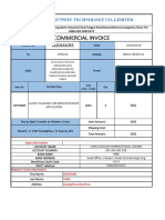 Commercial Invoice Sunwin