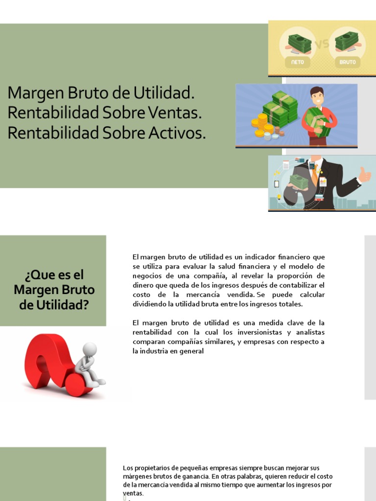 Margen Bruto, Rentabilidad Sobre Ventas y Activos | PDF | Margen bruto ...
