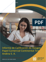 Deber 3 - Informe de Calificación de Riesgos - Papel Comercial Continental