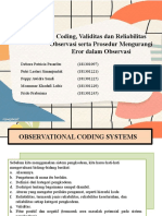 [PPT] Kelompok 10 [Coding, Validitas dan Reliabilitas Observasi, serta Prosedur Mengurangi Error dalam Observasi] [Edited].pptx