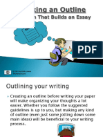 Making An Outline: A Plan That Builds An Essay