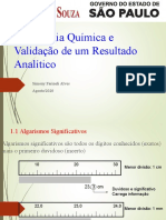 Metrologia Química e Validação de um Resultado Analítico