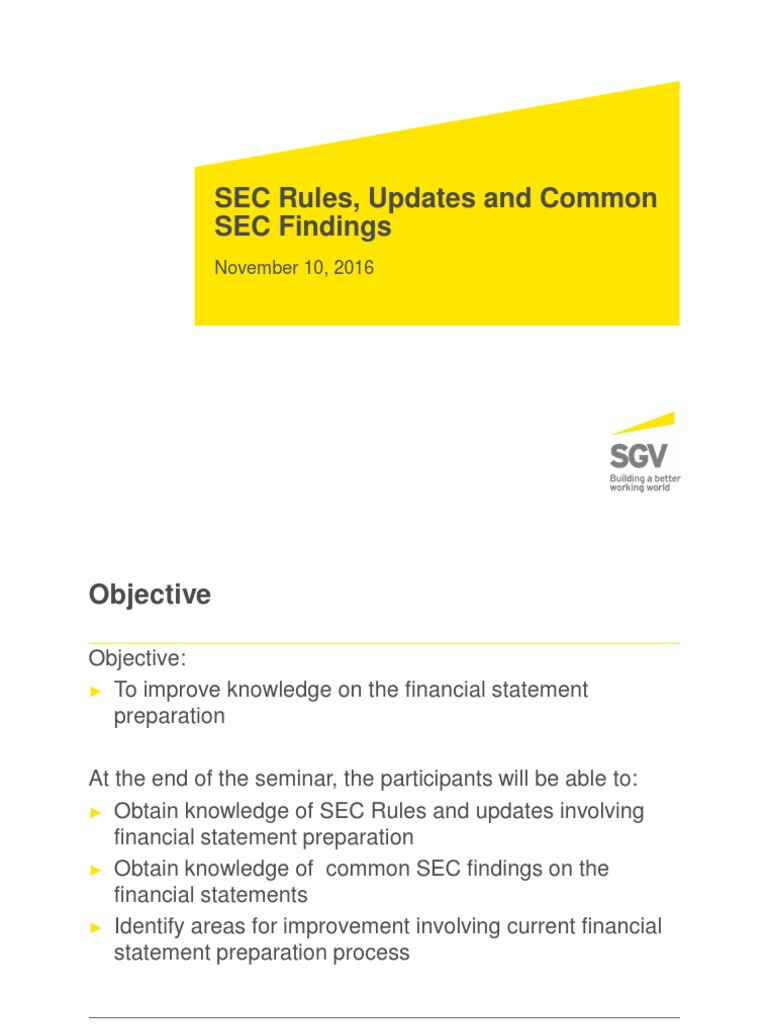 Day 1 PM SEC Rules Updates and Common SEC Findings PDF PDF