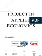 Project in Applied Economics: Submitted by