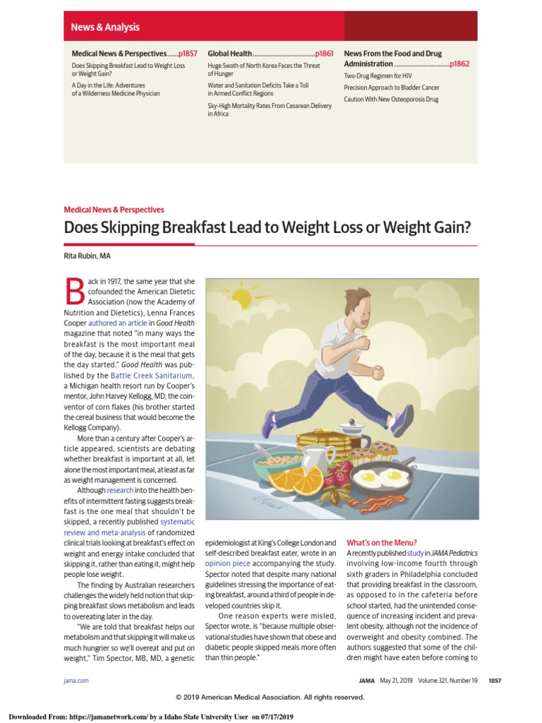 Does Skipping Breakfast Lead To Weight Loss or Weight Gain? News