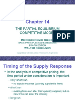 The Partial Equilibrium Competitive Model: Microeconomic Theory Walter Nicholson