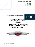 Operation AND Installation Manual: Continental Aircraft Engine