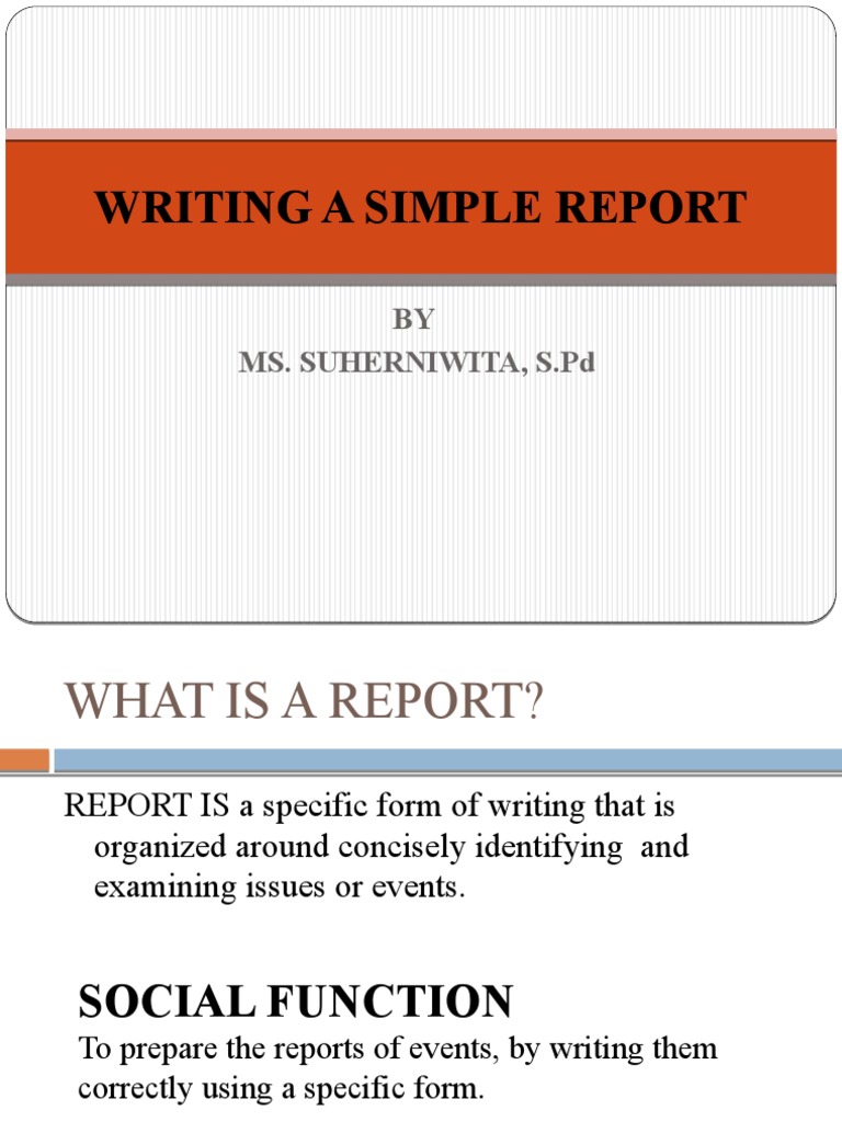 Writing A Simple Report | PDF | Career & Growth | Business