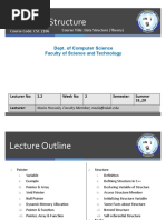 Pointer & Structure: Dept. of Computer Science Faculty of Science and Technology