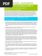 Workbook Answers: AQA A2 Economics Unit 3