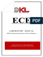 Laboratory Manual: 18EC3017 Biomedical Electronics & IOT For Healthcare
