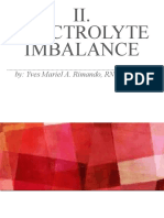 II. Electrolyte Imbalance: By: Yves Mariel A. Rimando, RN, MN, CNN