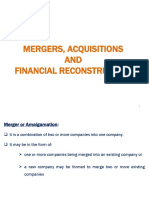 Mergers, Acquisitions AND Financial Reconstruction