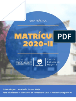 GUIA PRACTICA DE MATRICULA 2020-2
