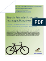 Bicycle Friendly Street Plan for Jayanagar, Bangalore
