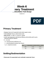 Primary Sedimentation Tank Design